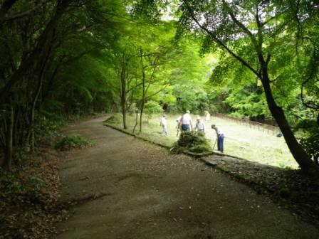 桂坂古墳の森の清掃活動 